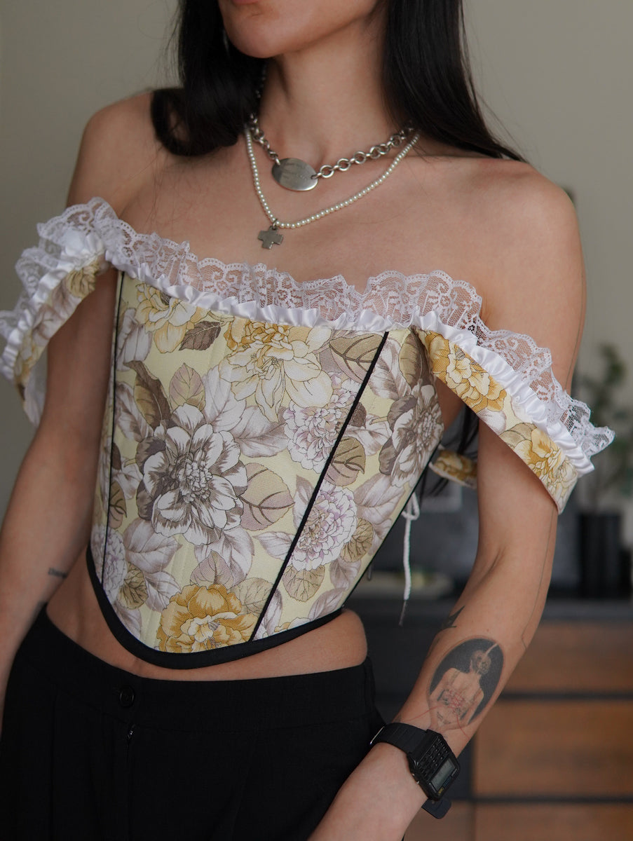 Yellow Floral Corset – YOYO