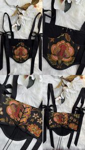 Floral Bow Underbust Corset