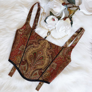 Dark Fall Paisley Corset