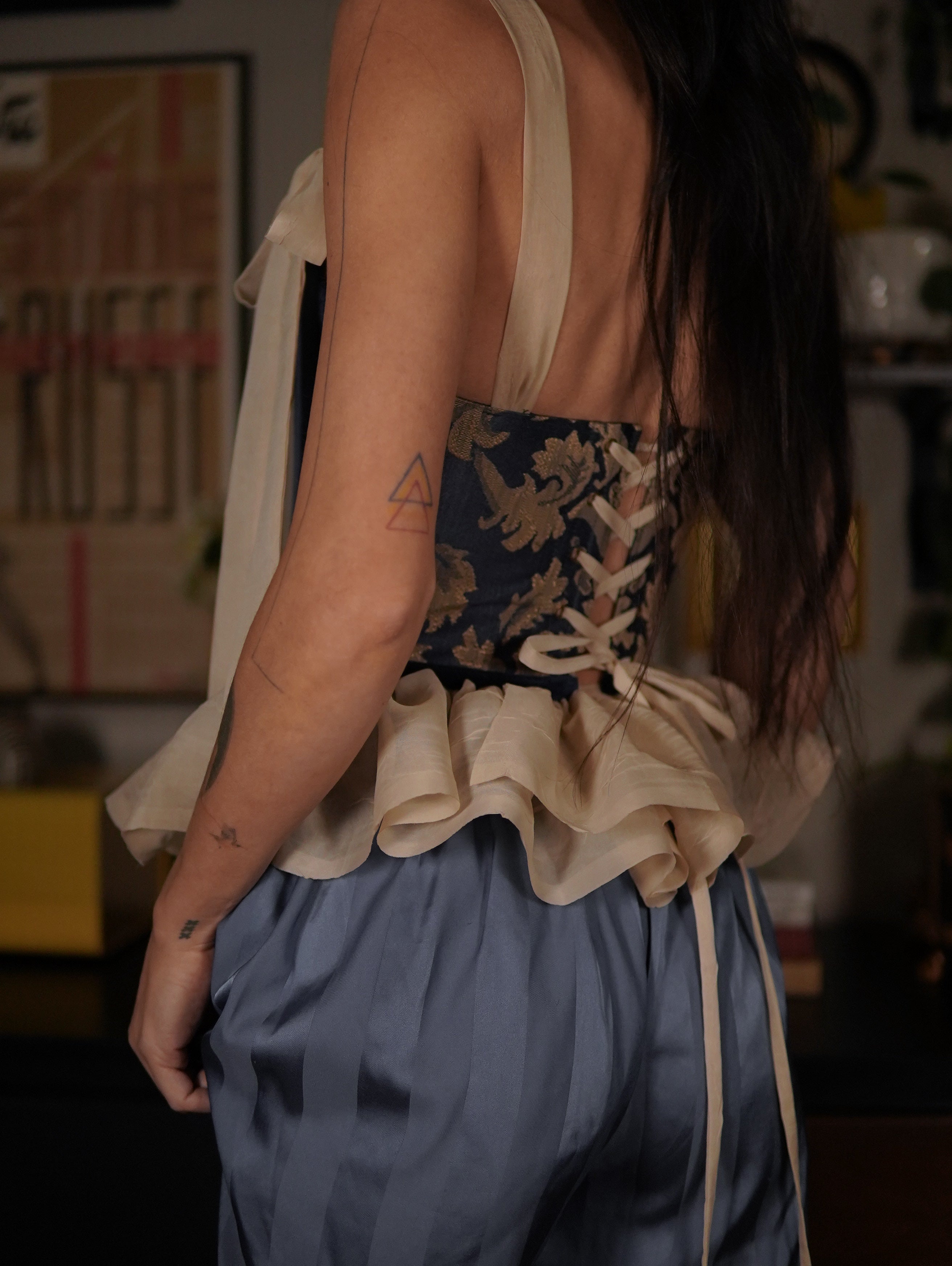 2 in 1 Royal Blue Corset