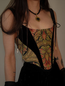 Black Royal Velvet Corset