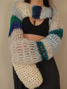 Cold Colors Mix Texture Shrug