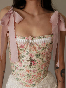 Bejeweled Flower Corset