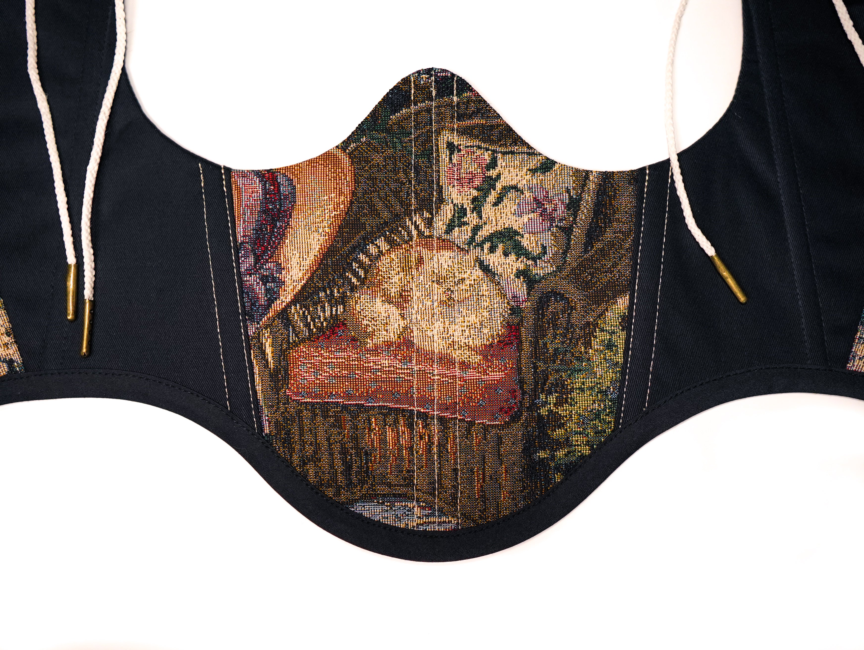 Tapestry Contrast Underbust Corset