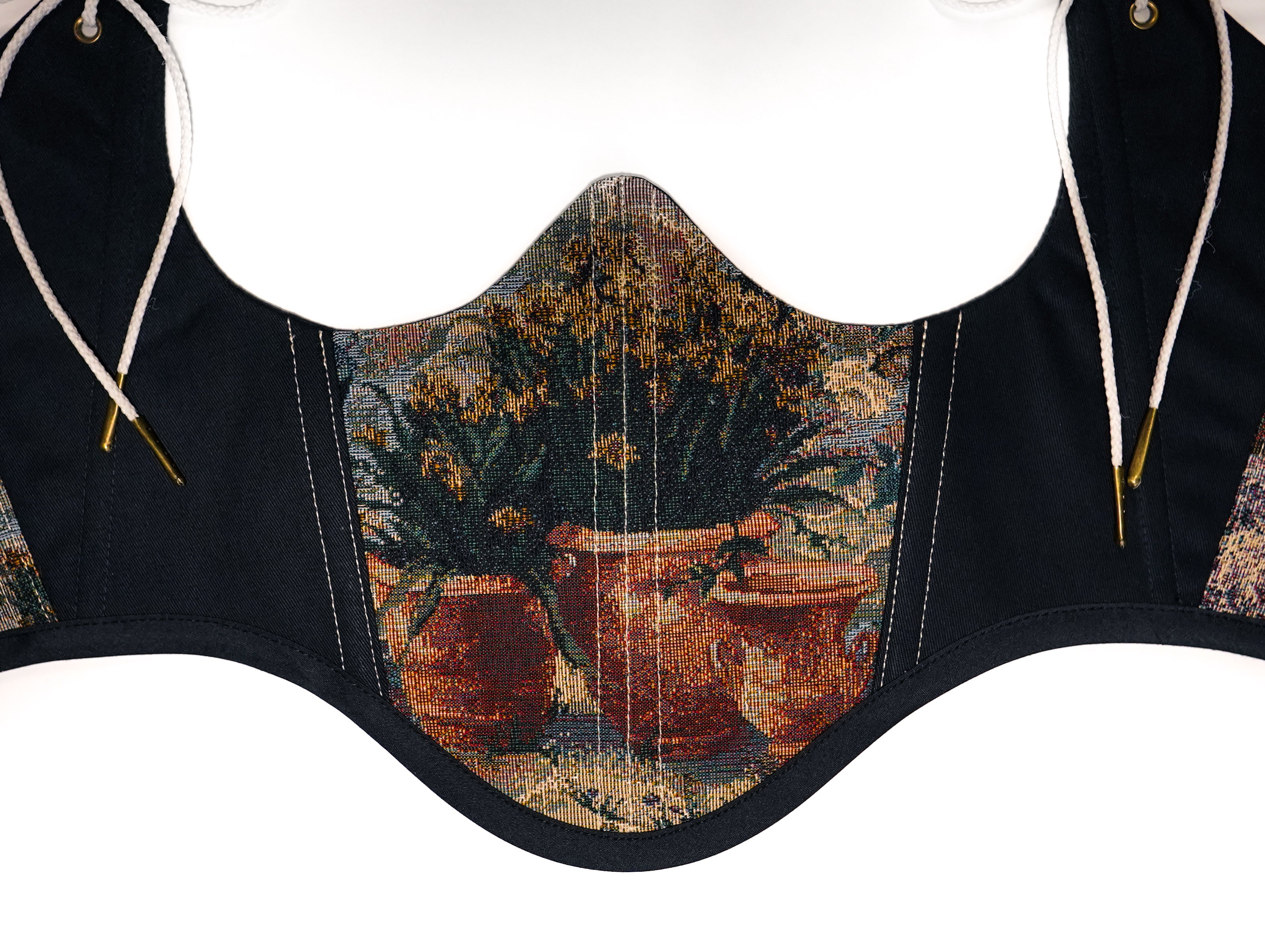 Tapestry Contrast Underbust Corset