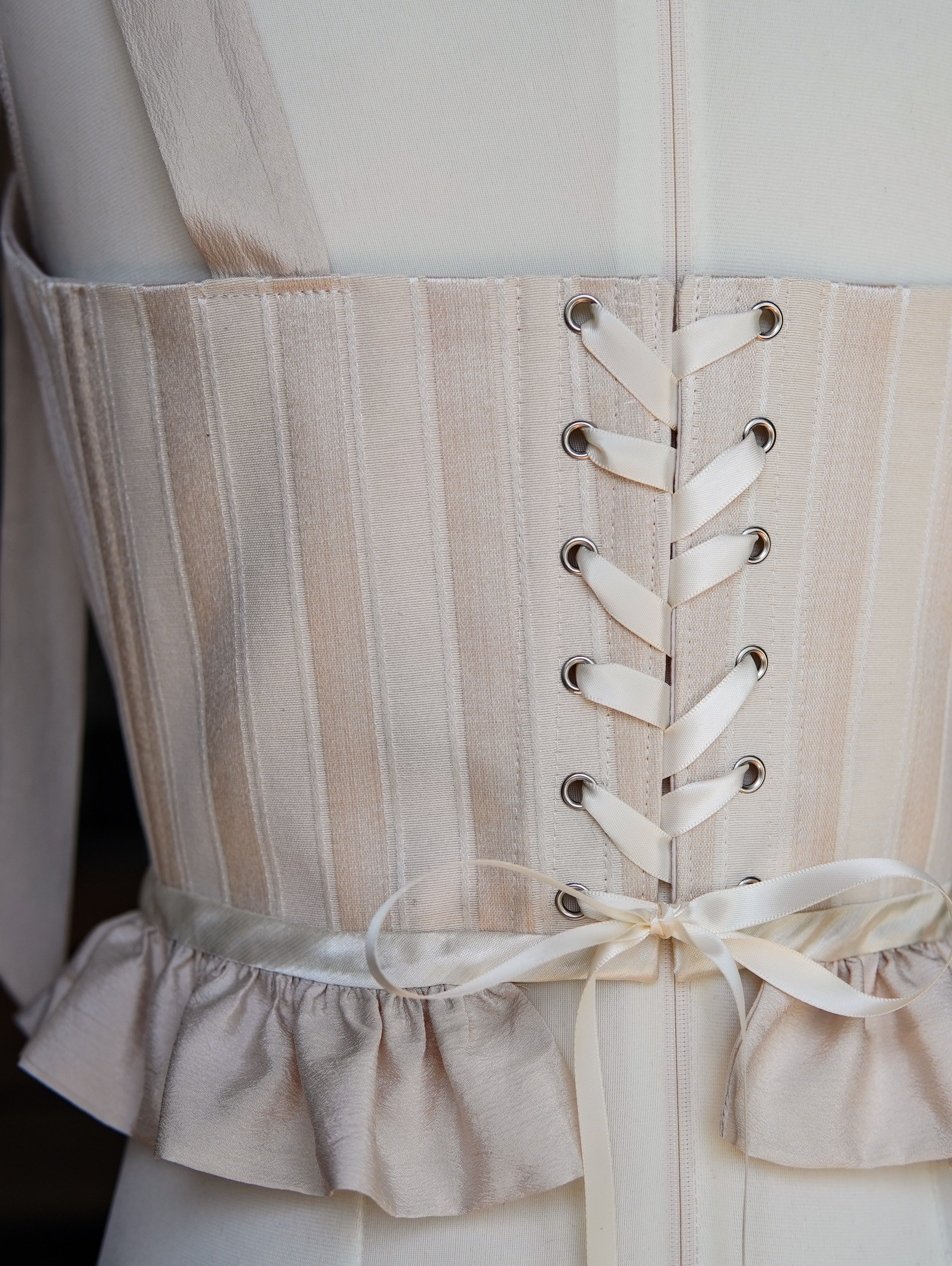 Tie Straps Floral Underbust Corset