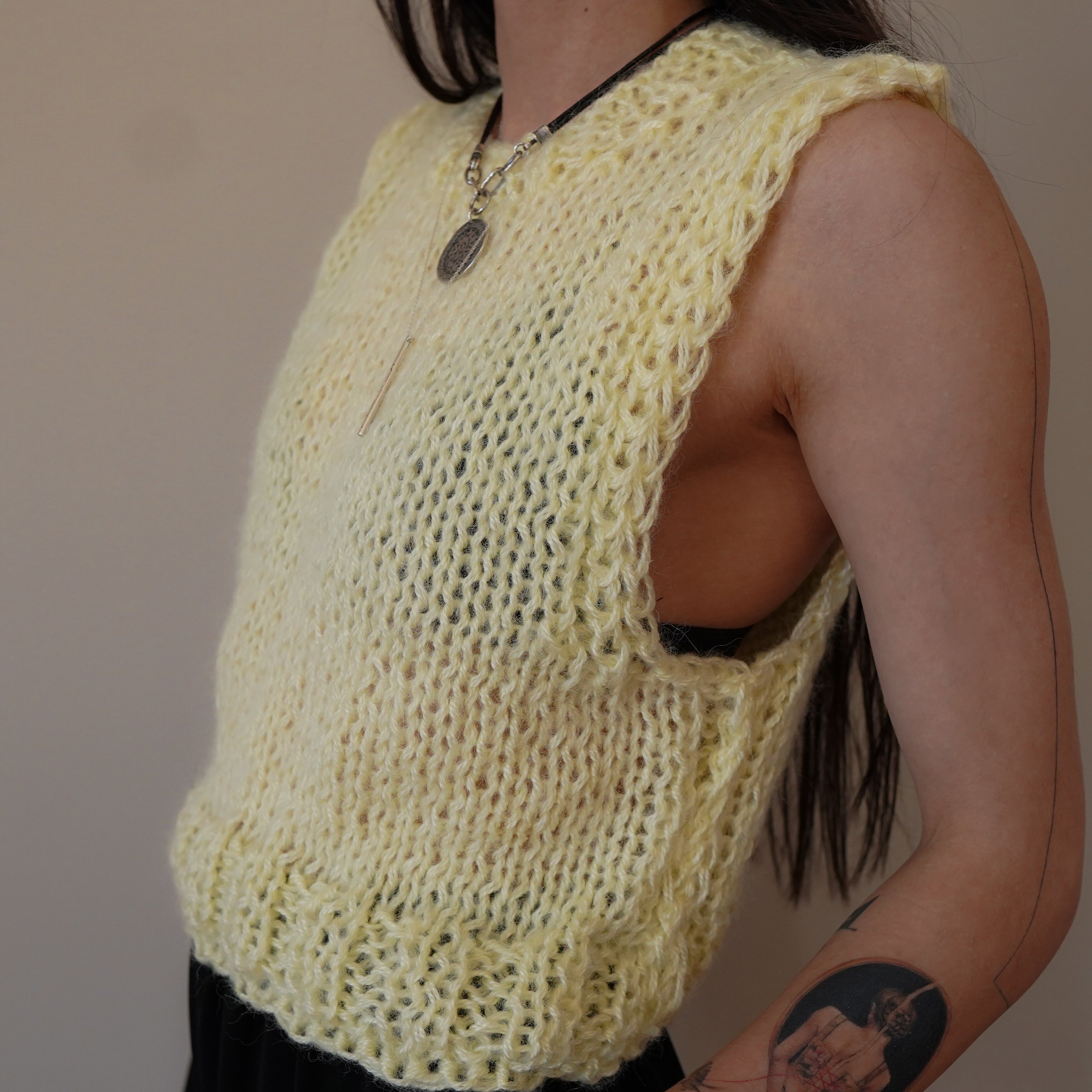 Happy Yellow Knitted Vest