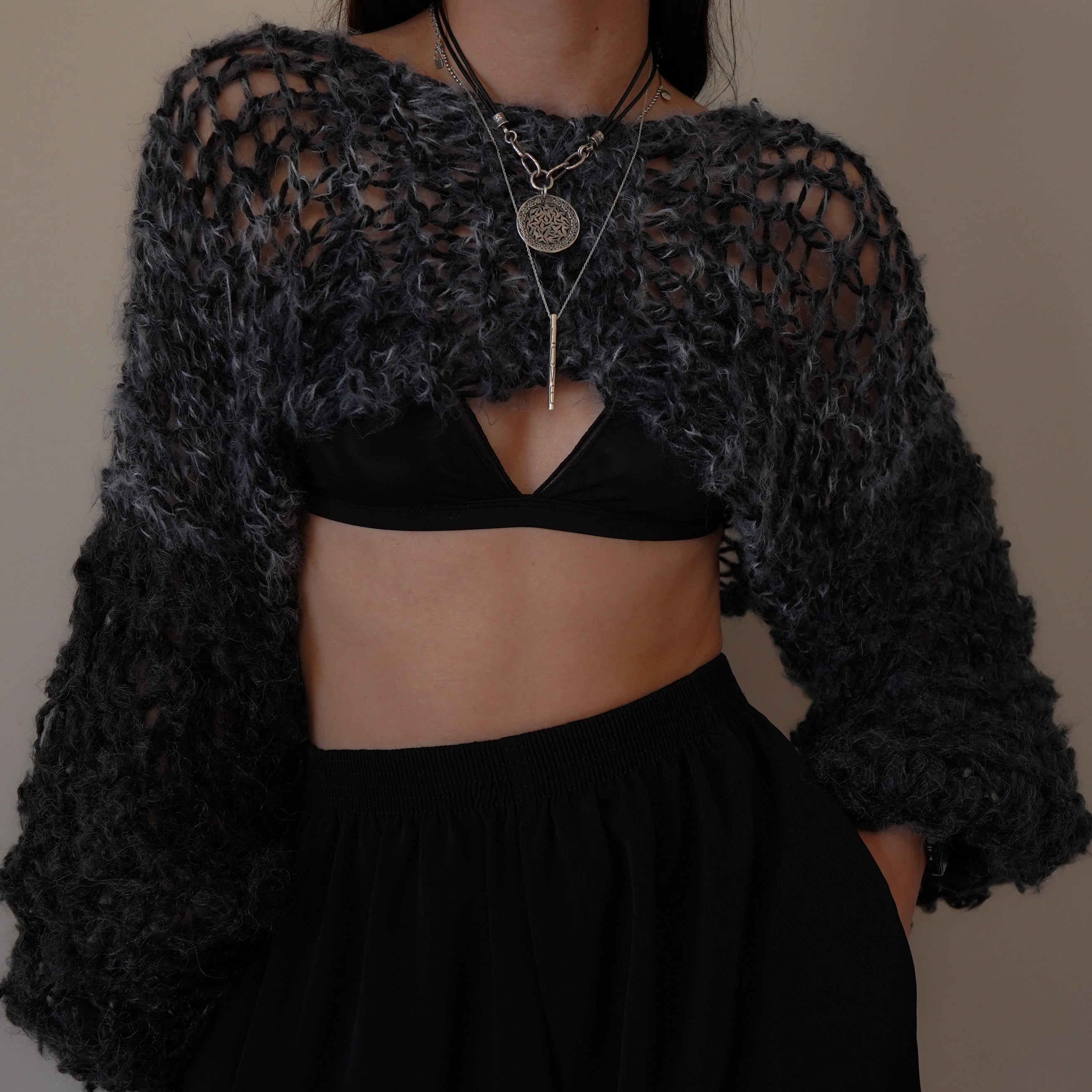 Gradient Crocheted Shrug