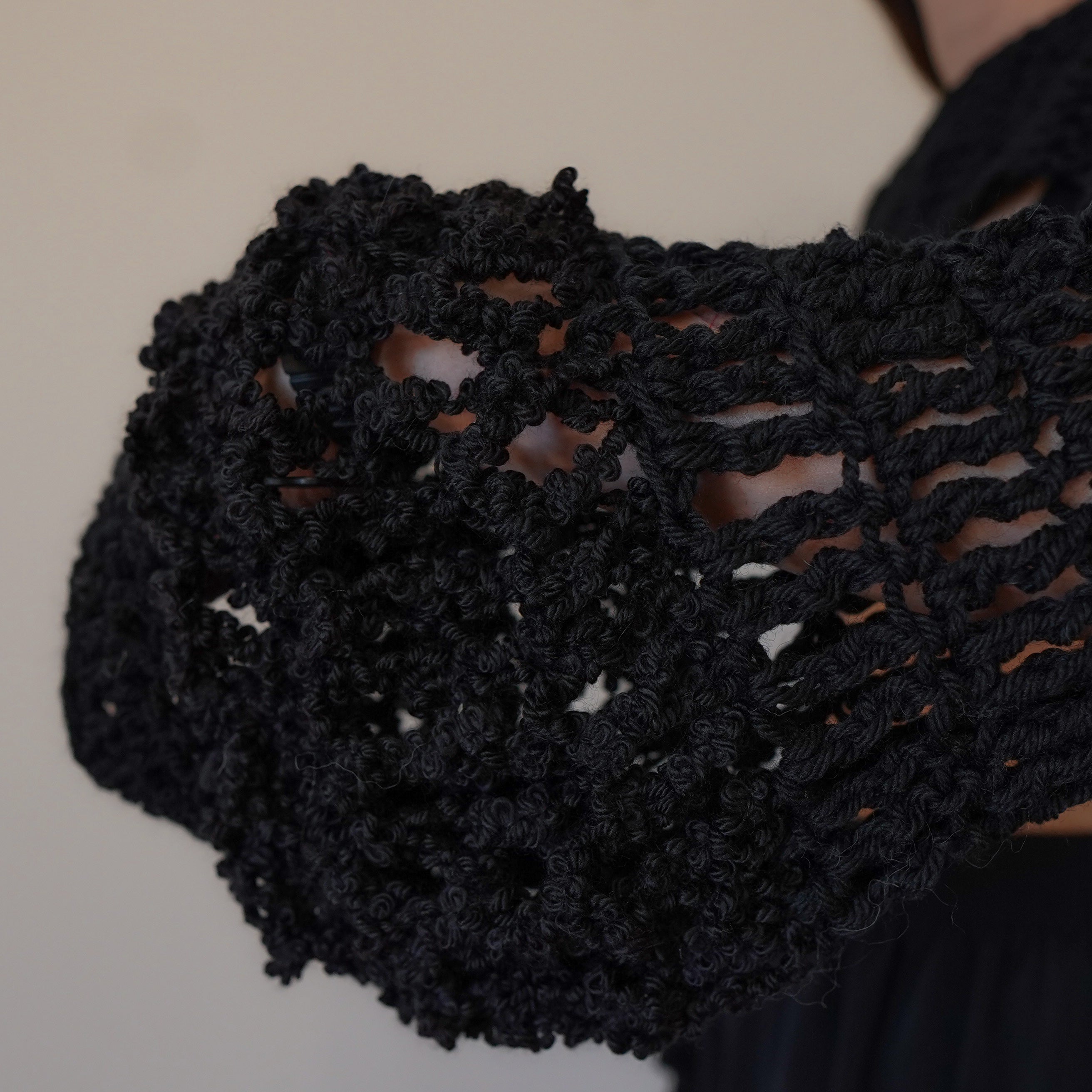 Black Mix Texture Shrug