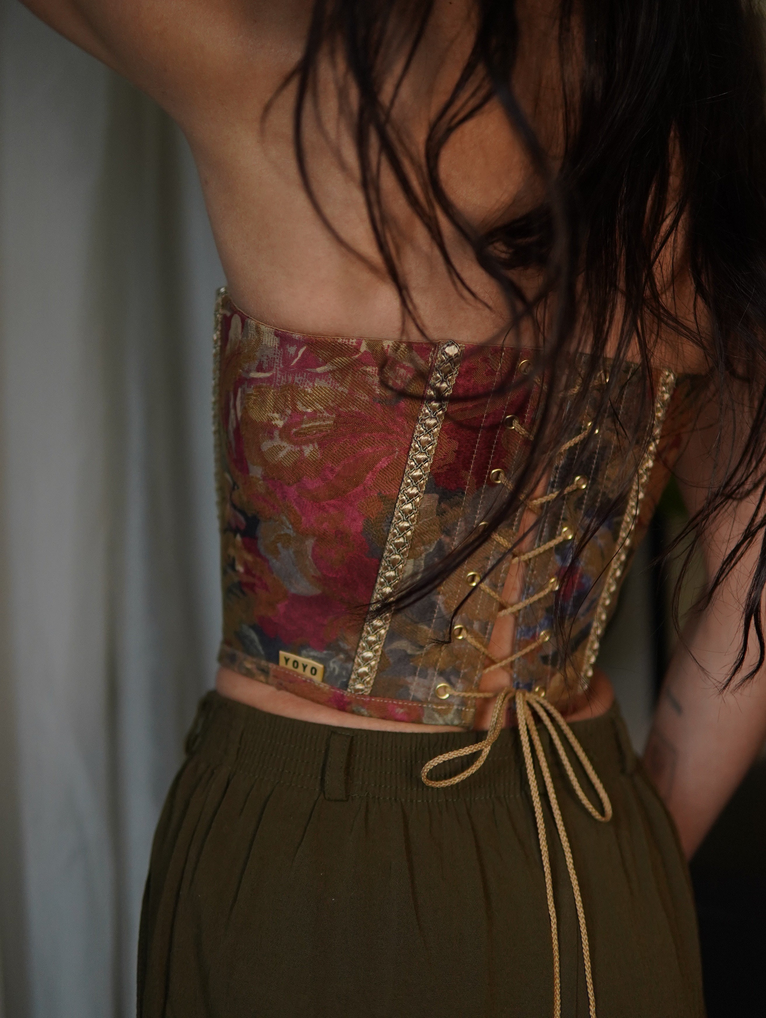 Fall Leaves Strapless Corset