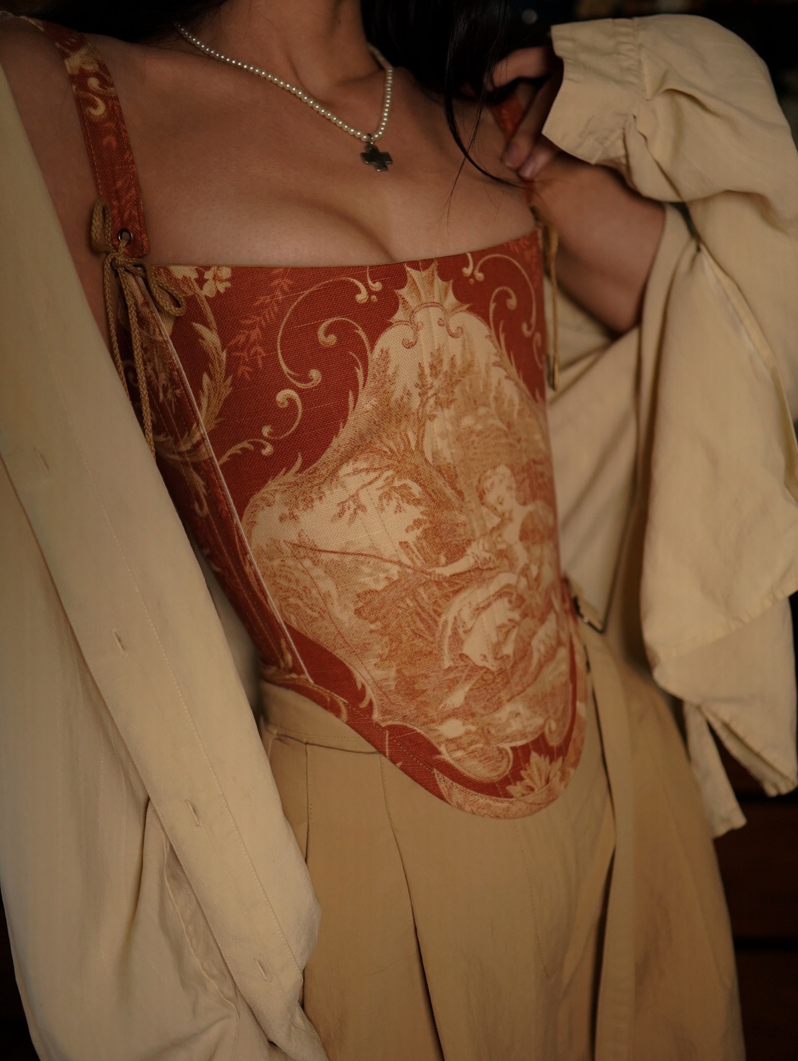 2 in 1 Autumn Toile Corset