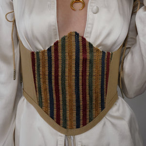 Striped Tapestry Underbust Corset