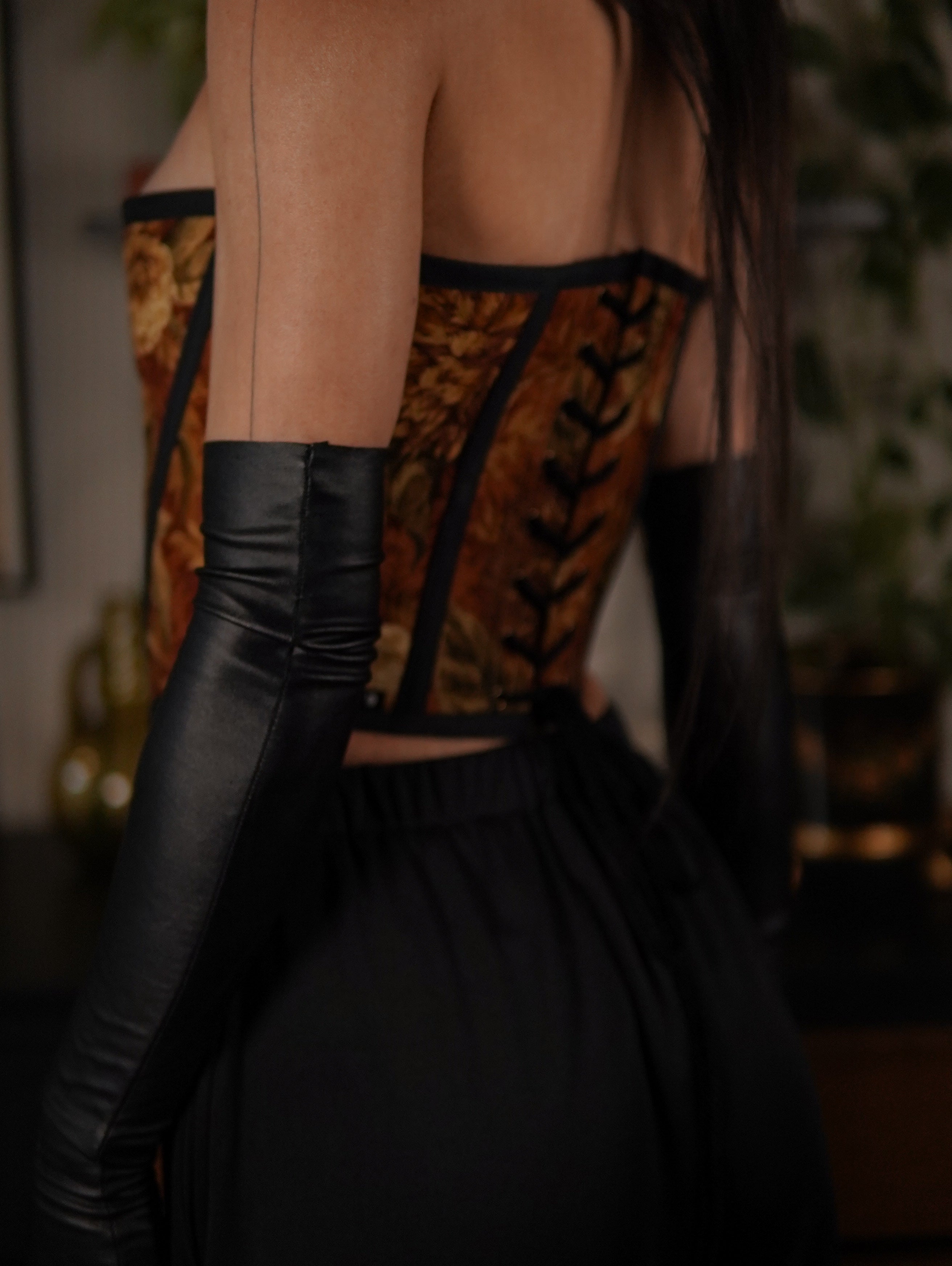 Autumn Leaf Strapless Corset