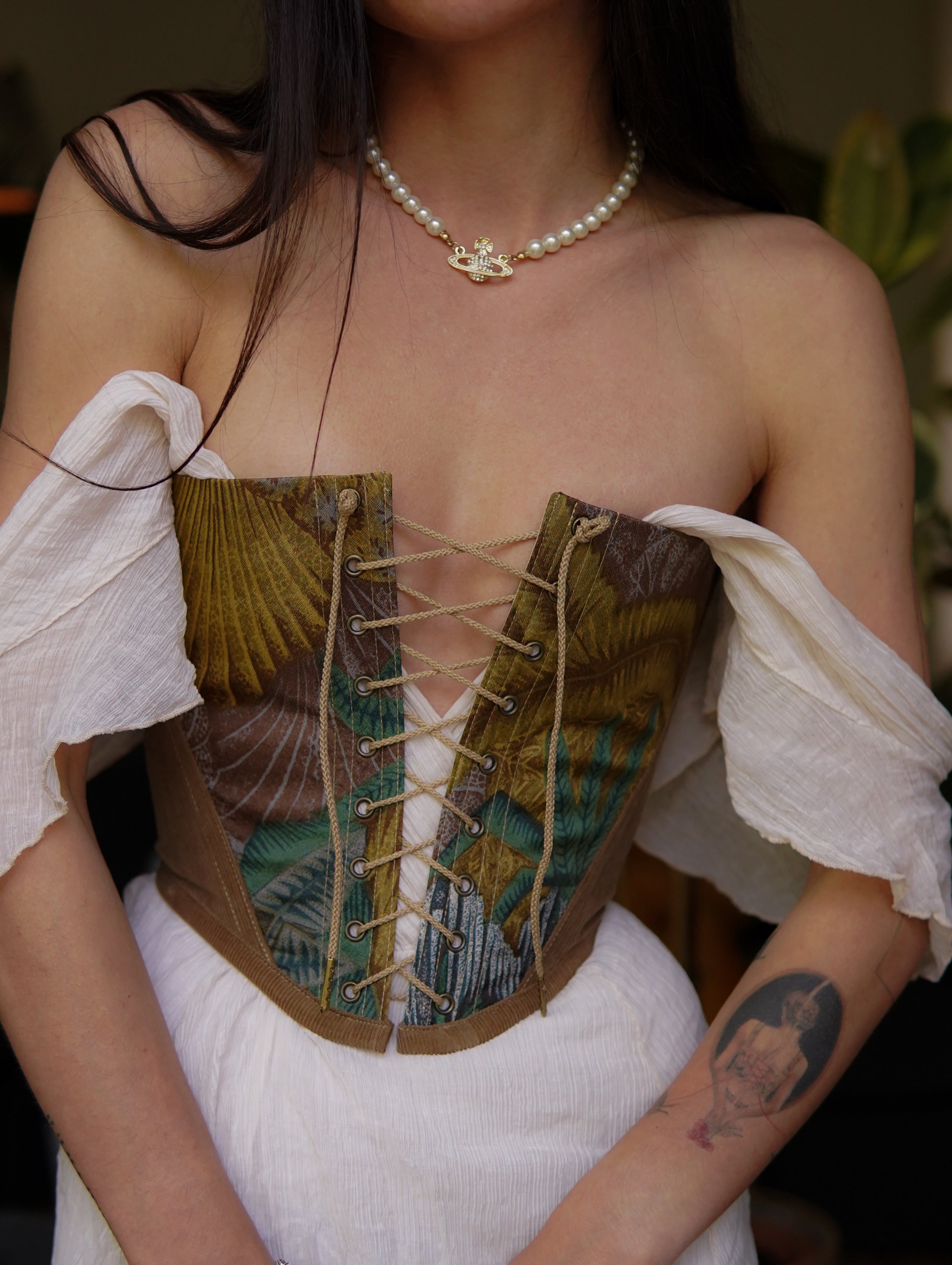 Botanical Strapless Corset