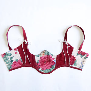 Red Flower Underbust Corset