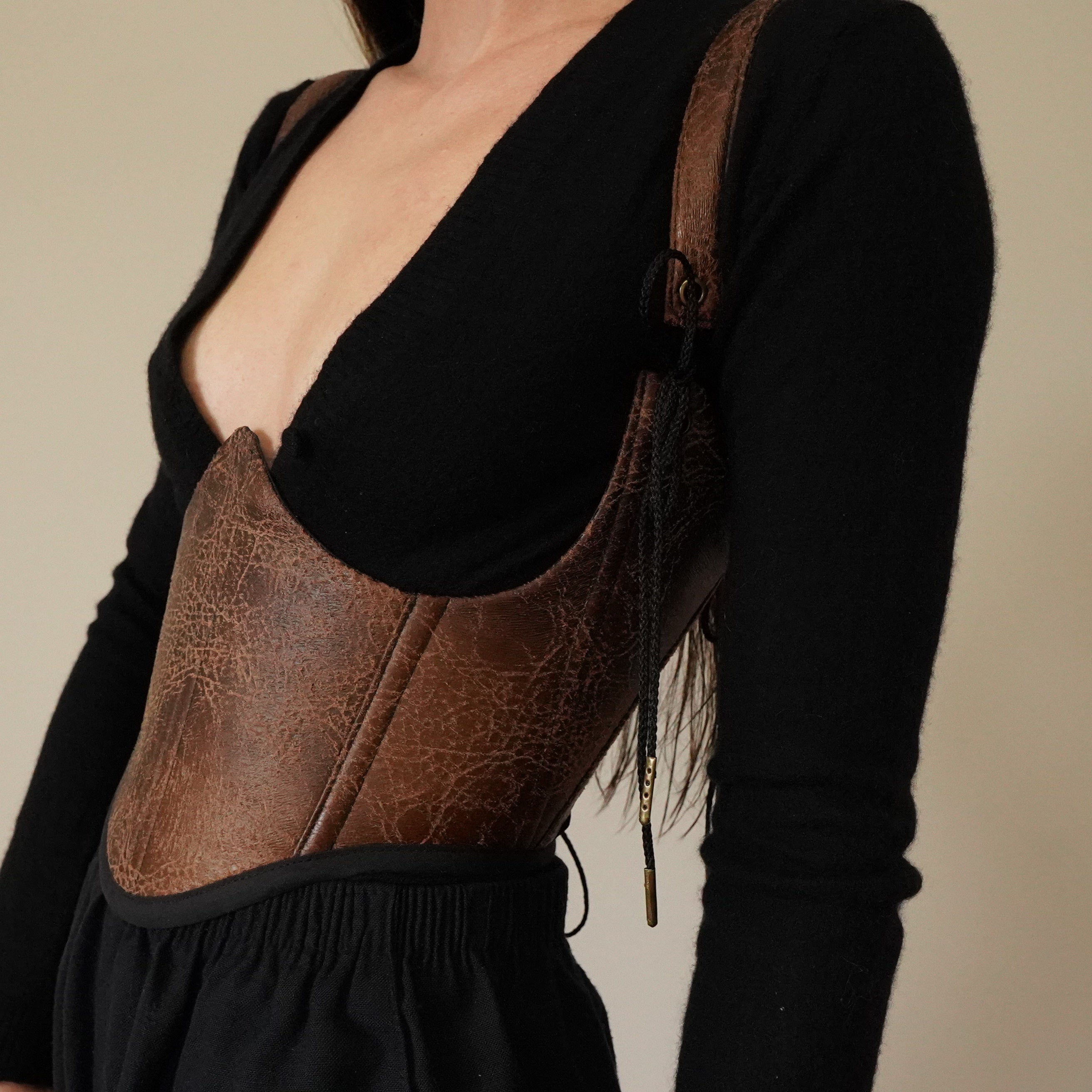 Faux Leather Underbust Corset V2