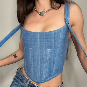 Denim Utility Corset