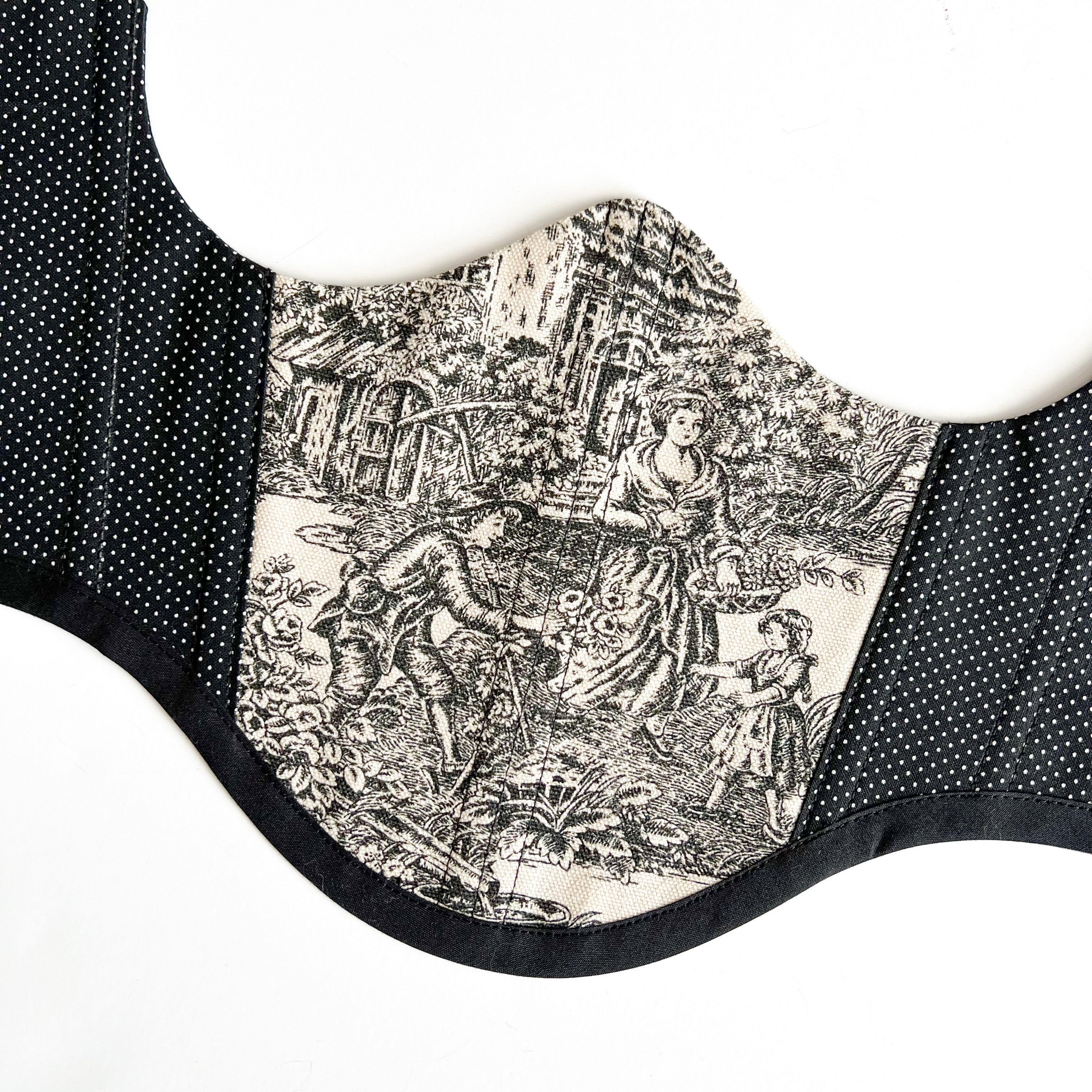 Dark Academia Toile Corset Belt