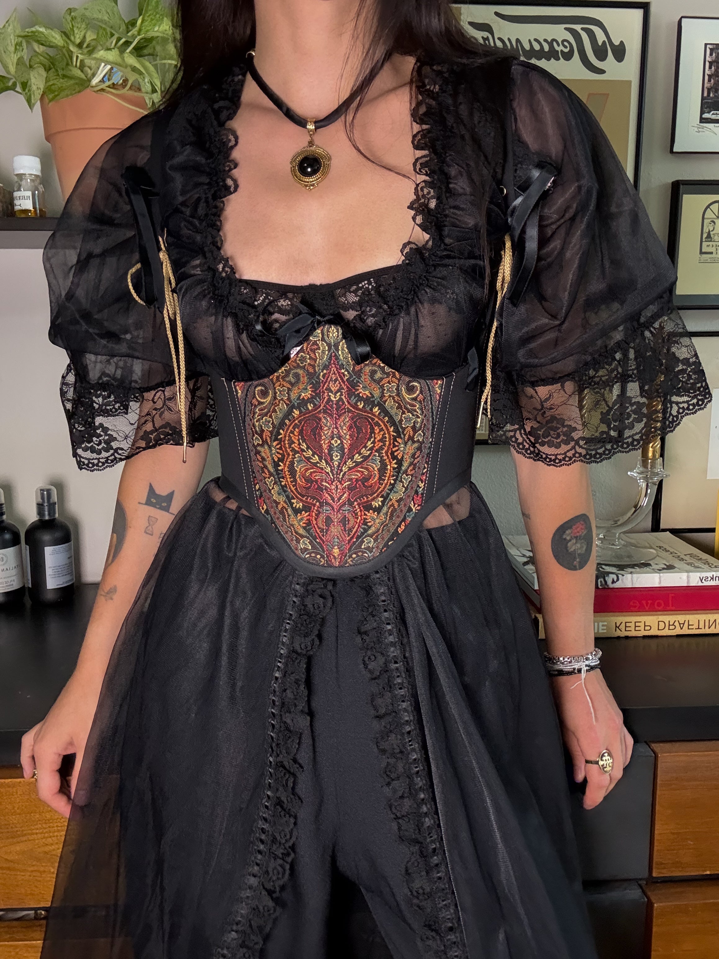 Earthy Tapestry Underbust Corset