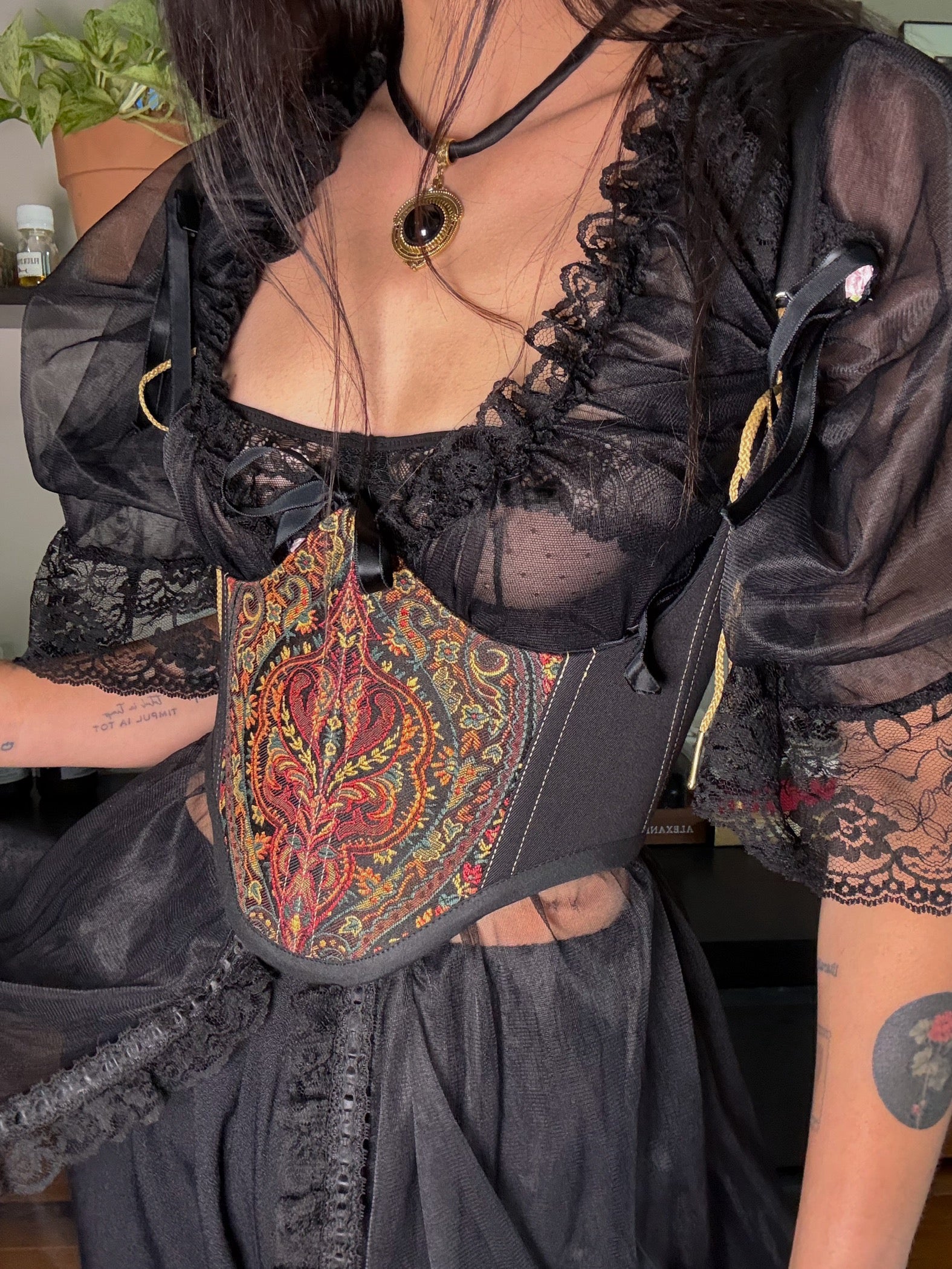 Earthy Tapestry Underbust Corset