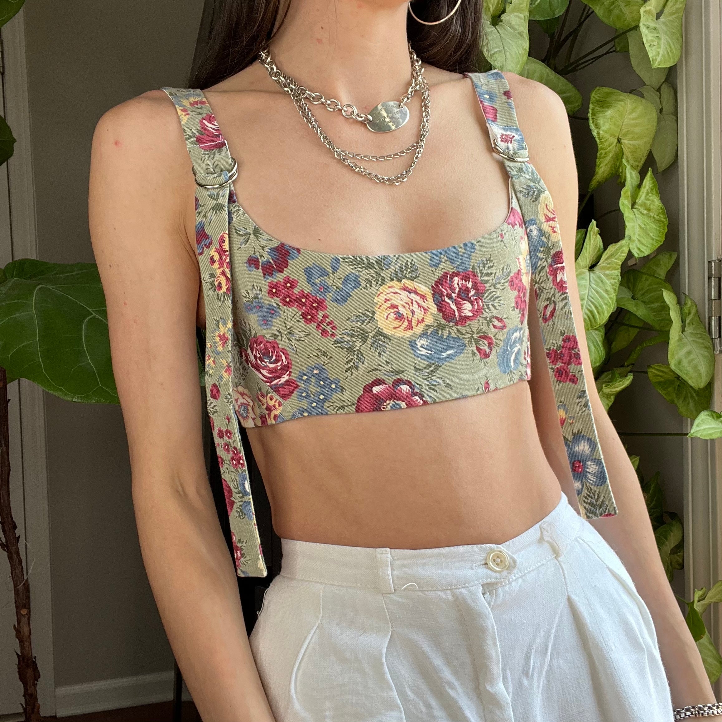 Floral Cropped Corset
