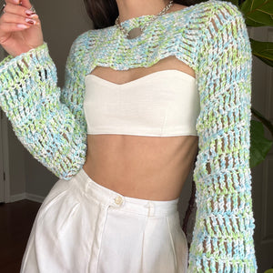 Mint Crocheted Shrug Bolero