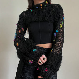 Mock Neck Midnight Shrug