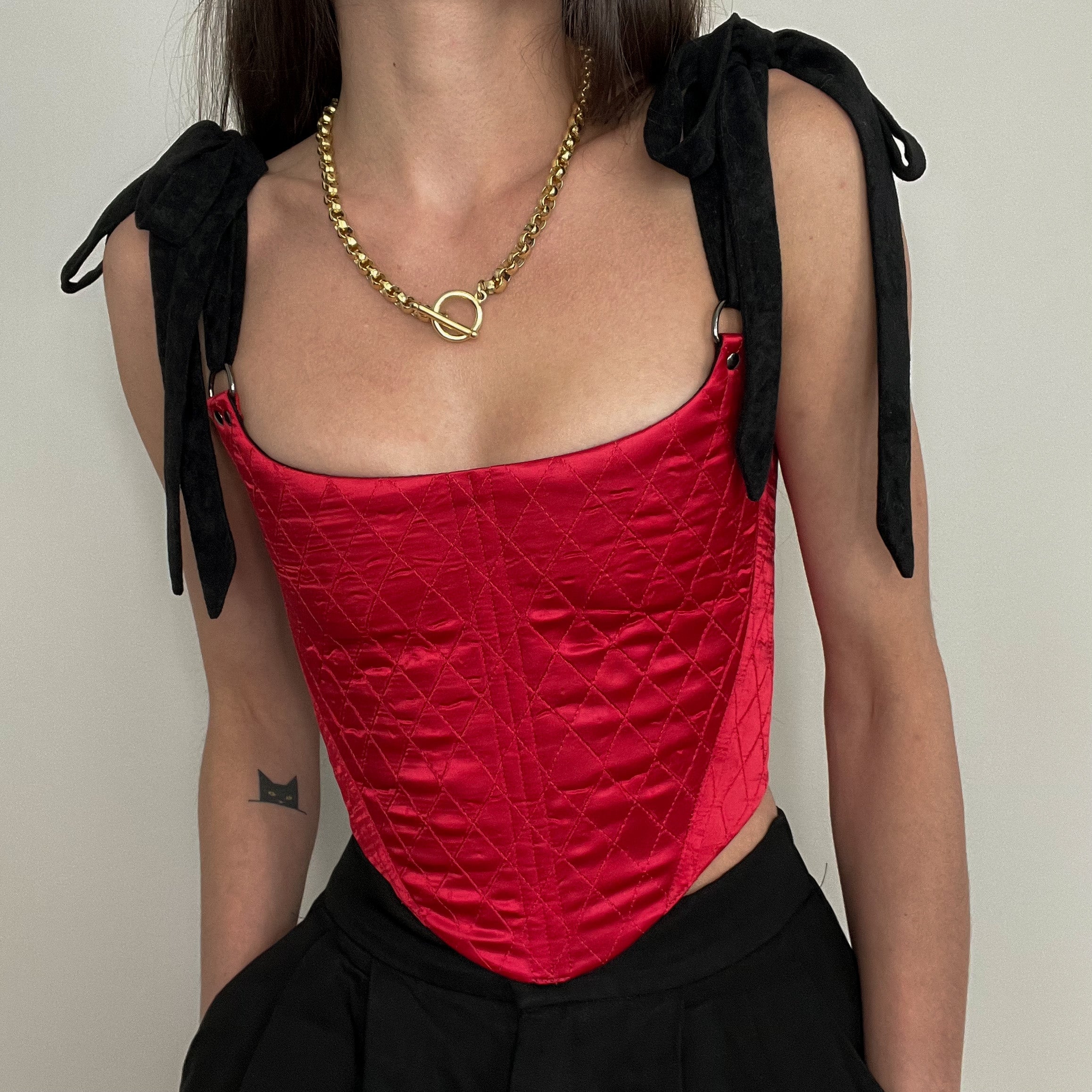 Red Quilted Corset