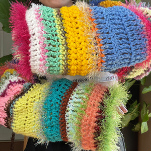 Rainbow Crocheted Shrug Bolero V1
