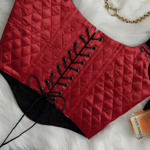 Red Quilted Corset
