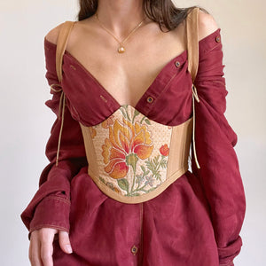 Floral Tapestry Underbust Corset