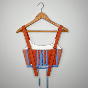 Orange and Blue Minimalistic Corset