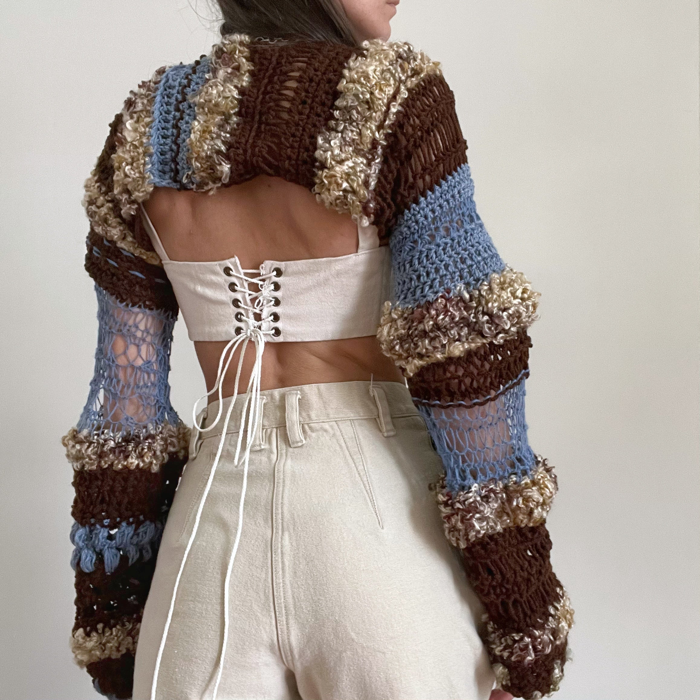 Textured Crocheted Shrug Bolero