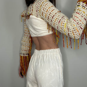 Fringe Crocheted Shrug